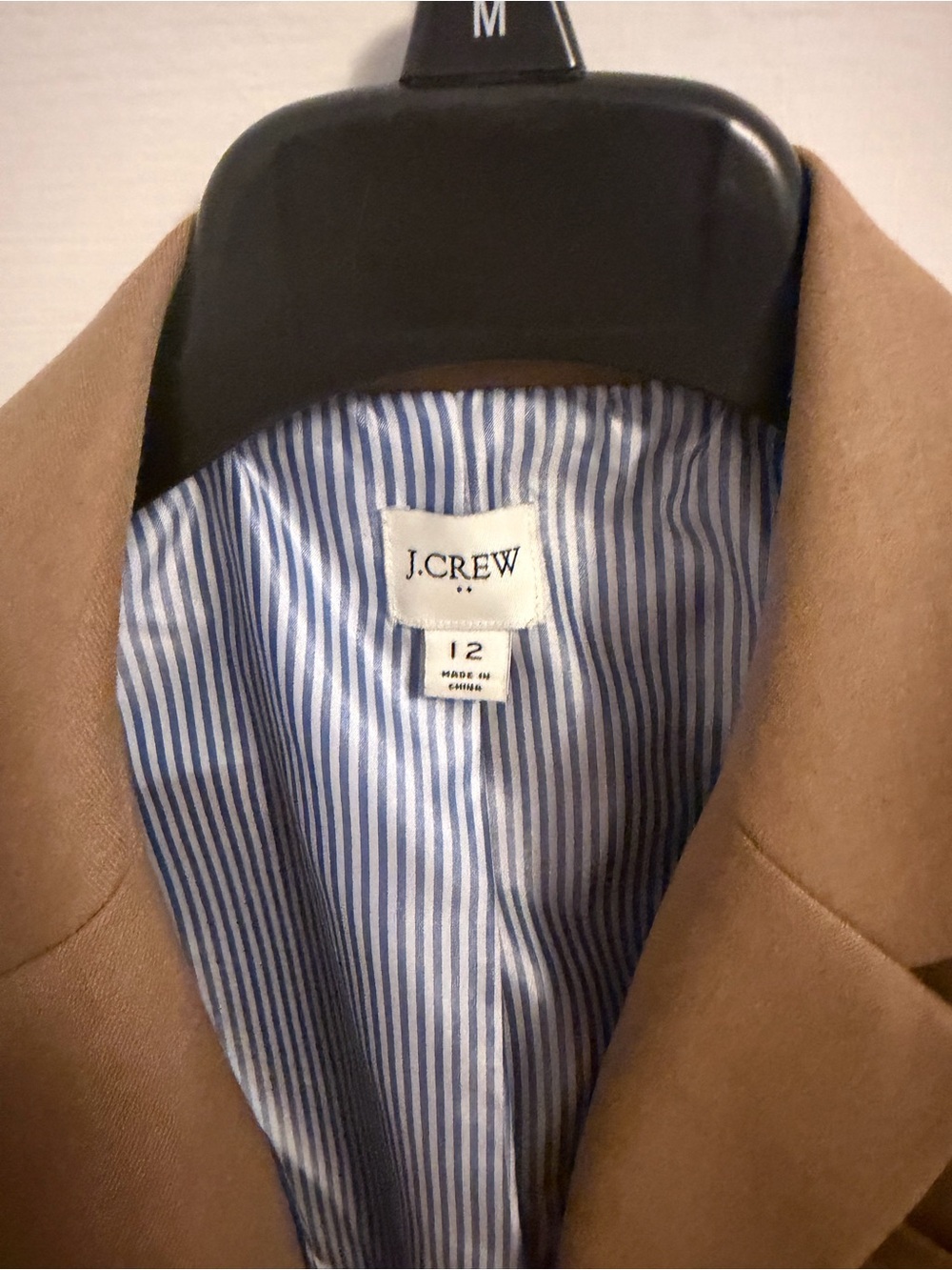 J. Crew Women’s Tan Blazer Sz12- Classic Tailored Fit - Picture 2 of 3